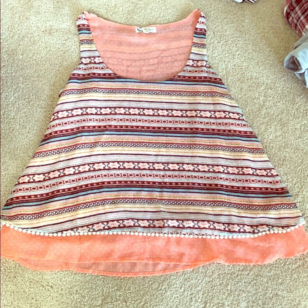 Flowy patterned tank top